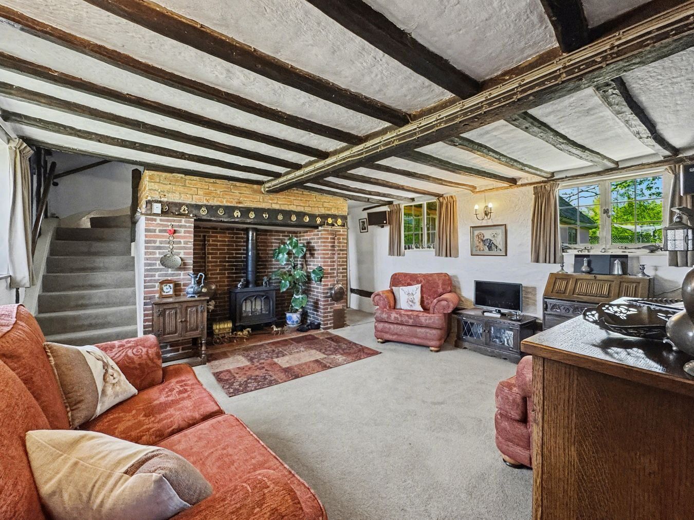 Valley Lane Cottage period cottage for sale, Buxhall, Suffolk, interior view 3
